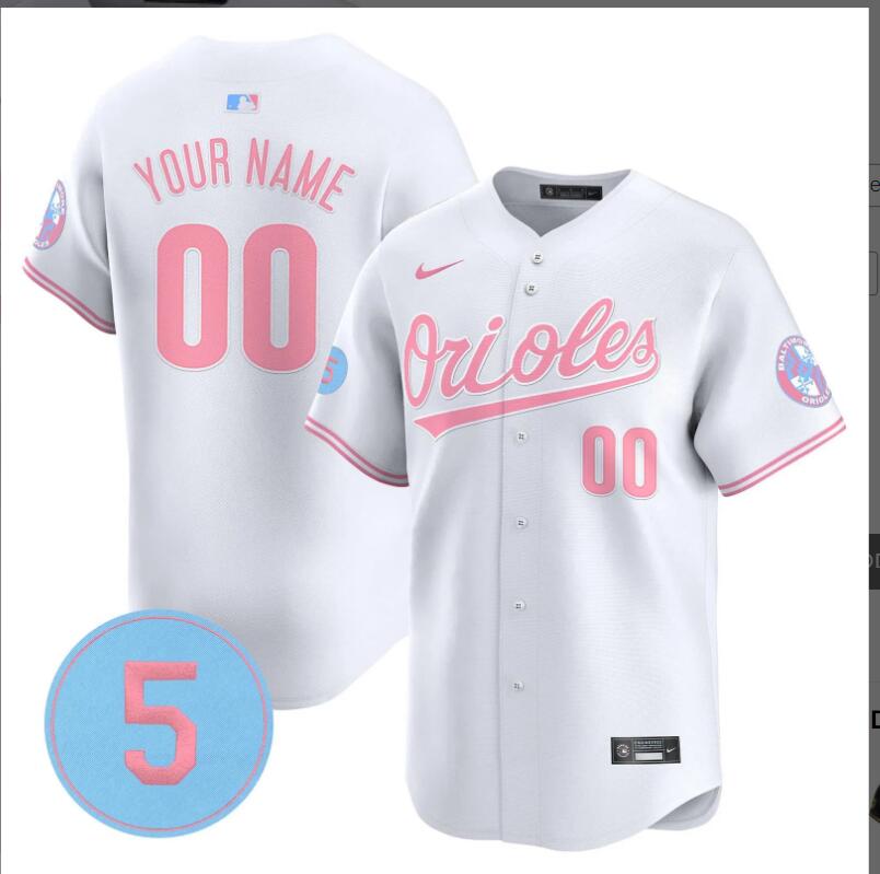 Men Baltimore Orioles Custom white 2024 Nike MLB jersey->customized nfl jersey->Custom Jersey